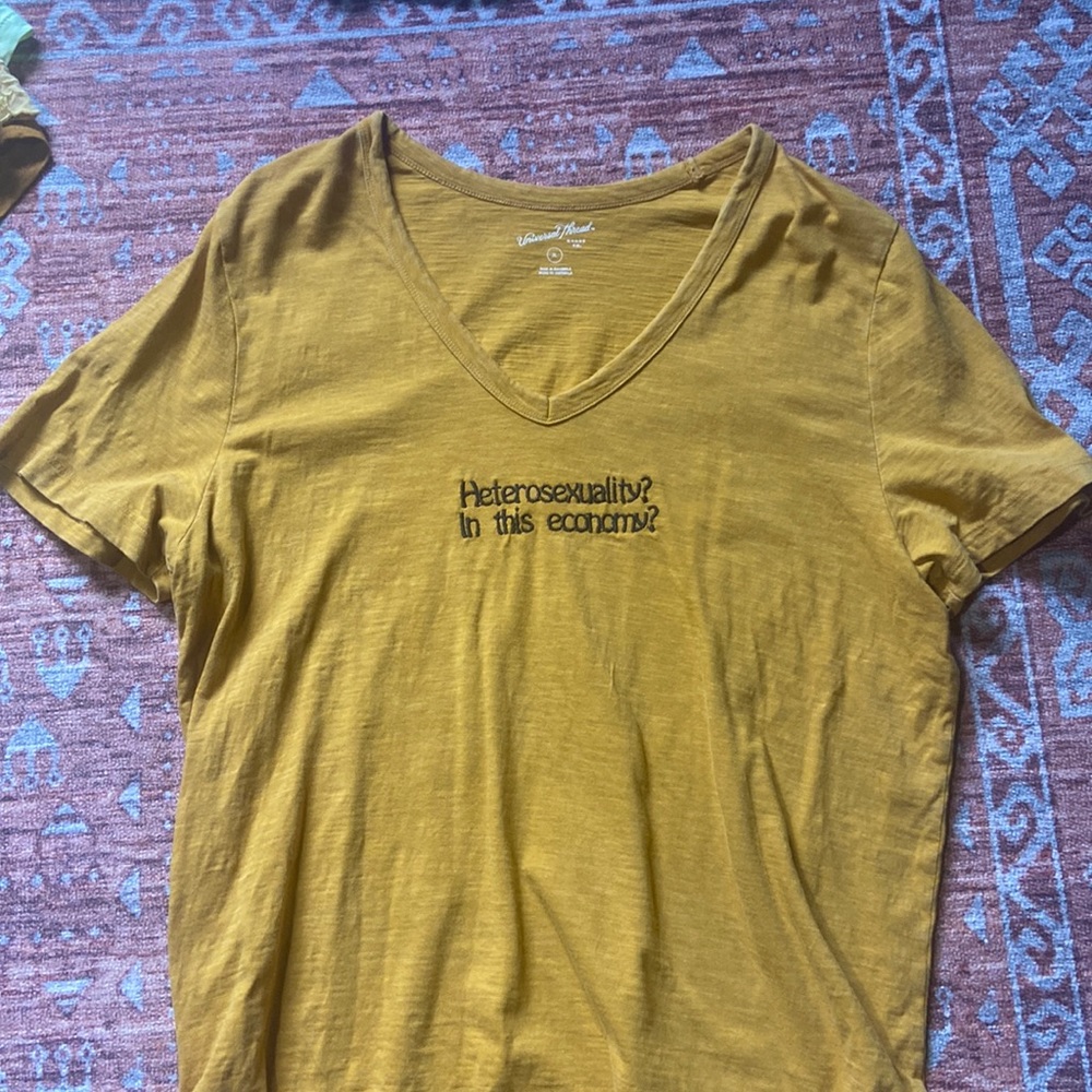Burnt Orange Short Sleeve Shirt Embroidered